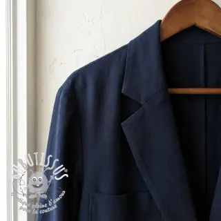 Viscose lin BUBBLY marine