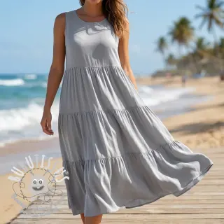 Viscose lin BUBBLY light grey