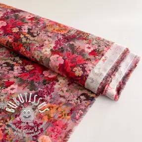 Viscose RAYON POPLIN Blossoms design A