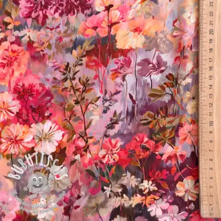 Viscose RAYON POPLIN Blossoms design A