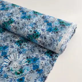 Viscose RAYON POPLIN Flower sea design D
