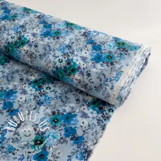 Viscose RAYON POPLIN Flower sea design D