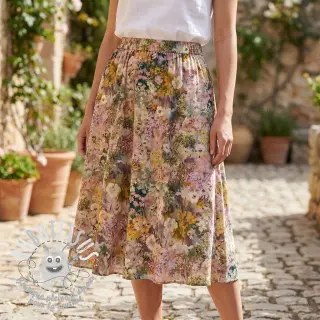 Viscose RAYON POPLIN Blossoms design B