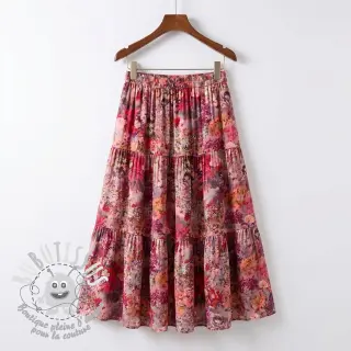 Viscose RAYON POPLIN Blossoms design A