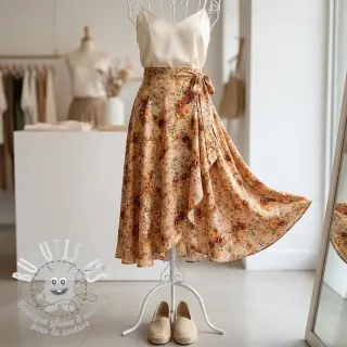 Viscose RAYON POPLIN Flower sea design E