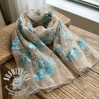 Tulle pour jupe tutu Big flowers