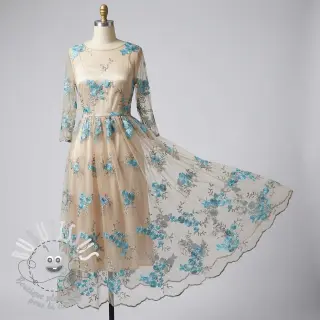 Tulle pour jupe tutu Big flowers