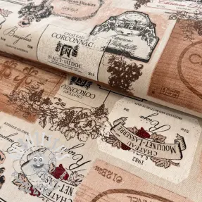 Tissu déco Linenlook Wine label box