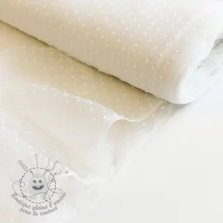 Tulle pour jupe tutu DOTS off white