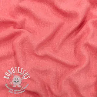 Viscose lin WASHED coral