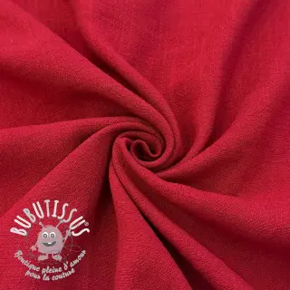 Viscose lin WASHED dark red