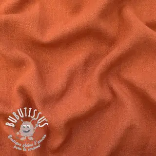 Viscose lin WASHED terracotta