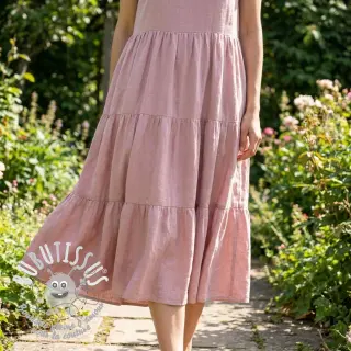 Viscose lin WASHED old rose