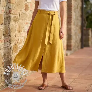 Viscose lin WASHED ochre