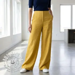 Viscose lin WASHED ochre