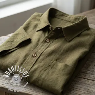 Viscose lin WASHED olive