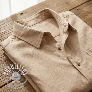 Viscose lin WASHED beige