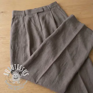 Viscose lin WASHED taupe