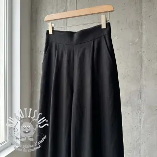 Viscose lin WASHED black