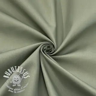 Tissu Popeline de coton UNI old green