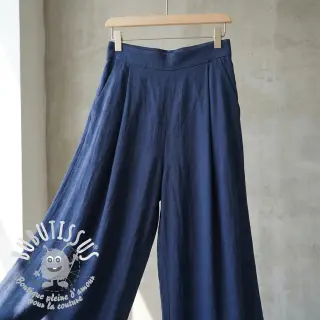 Viscose lin WASHED marine
