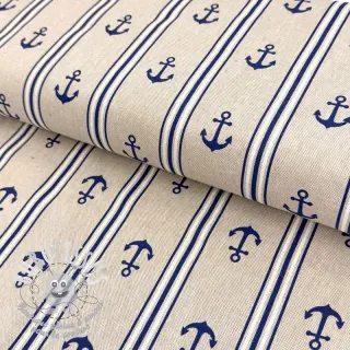 Tissu déco Linenlook Stripe Maritime