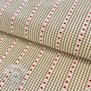 Tissu coton COSY ficelle