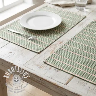 Tissu coton COSY vert