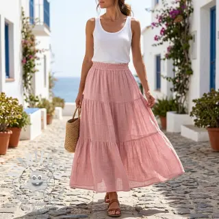 Tissu coton SLUB WASHED old rose