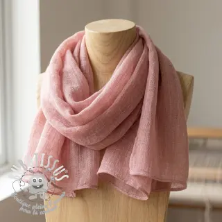 Tissu coton SLUB WASHED old rose