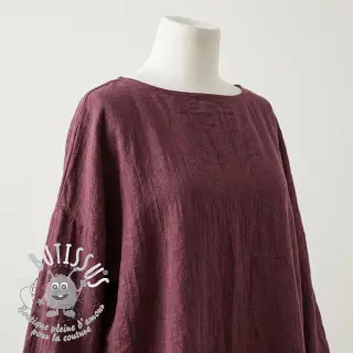 Lin lavé STONEWASHED PREMIUM bordeaux
