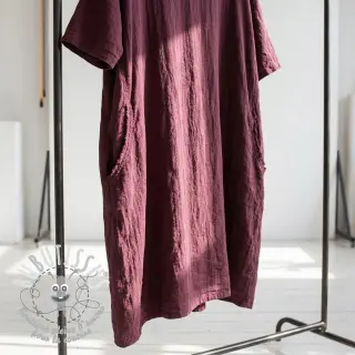 Lin lavé STONEWASHED PREMIUM bordeaux