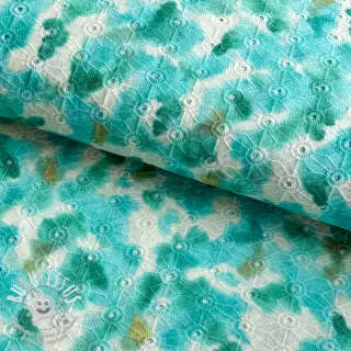 Tissu coton EMBROIDERY Paint brush design B