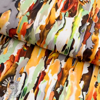 Tissu coton SATIN STRETCH Abstract paint
