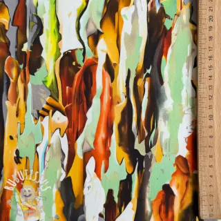 Tissu coton SATIN STRETCH Abstract paint