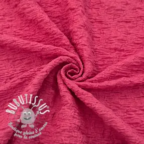 Tissu coton SMOGGED EMBROIDERY pink