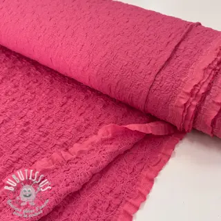 Tissu coton SMOGGED EMBROIDERY pink