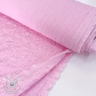Tissu coton SMOGGED EMBROIDERY light pink