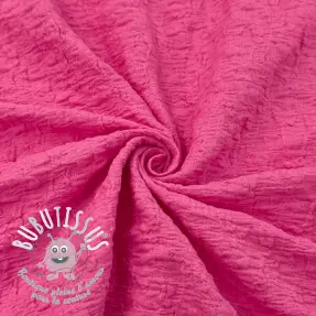 Tissu coton SMOGGED EMBROIDERY fuchsia