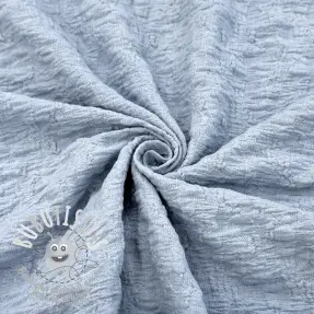 Tissu coton SMOGGED EMBROIDERY baby blue