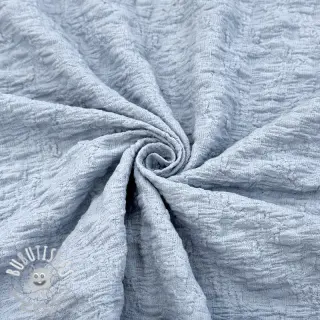 Tissu coton SMOGGED EMBROIDERY baby blue
