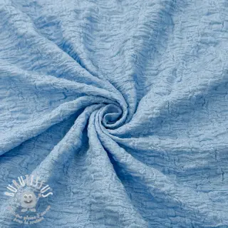 Tissu coton SMOGGED EMBROIDERY light blue