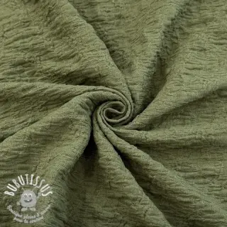 Tissu coton SMOGGED EMBROIDERY army green