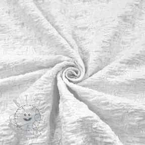 Tissu coton SMOGGED EMBROIDERY white