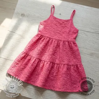 Tissu coton SMOGGED EMBROIDERY pink