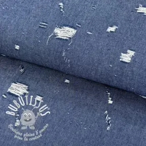 JEANS DENIM 6 OZ Big Holes blue