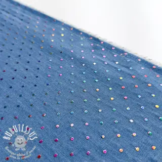 JEANS DENIM 3,8 OZ Drops Metallic blue