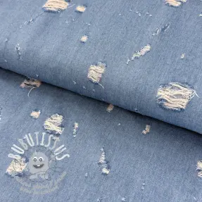 JEANS DENIM 6 OZ Big Holes light blue