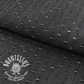 JEANS DENIM 6 OZ Small Holes black