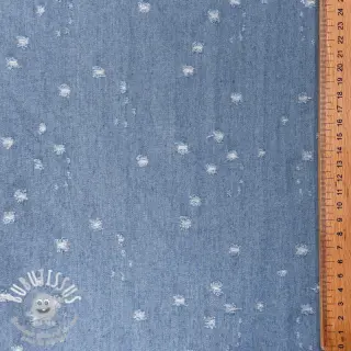 JEANS DENIM 6 OZ Uneven Small Holes light blue